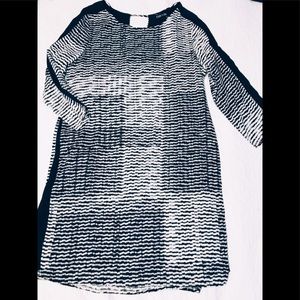 Fabrik Tunic Dress black and white